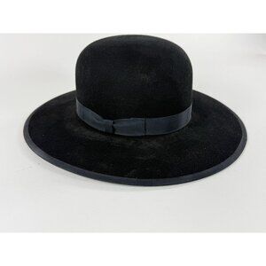 Amish Man Handmade Wool Felt Fur Hat Authentic Amish Man's Hat Lanc PA 7-1/4